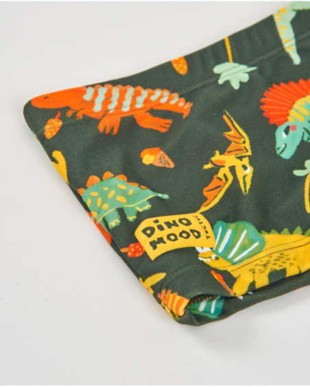 Calção de banho de menino em malha com estampado integral