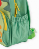 Mochila de menino em tecido plano com design de dinossauro