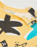 Camiseta de menino de malha com estampado integral