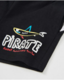 Bermuda de menino em malha com aplicações laterais