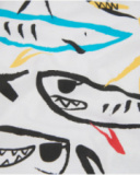 Camiseta de menino de malha com gráficos de tubarões