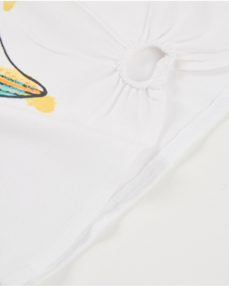 Camiseta de menina de malha com detalhes brilhantes