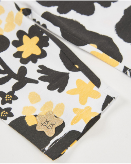 Leggings de menina em malha com estampado integral