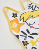 Fato de banho de menina em malha com detalhe lateral