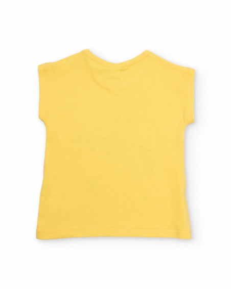 Camiseta de menina em malha com design de estrelas-do-mar