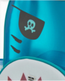 Mochila de menino em tecido plano com design de tubarão