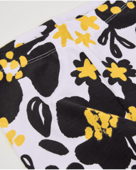 Leggings de menina em malha com estampado integral