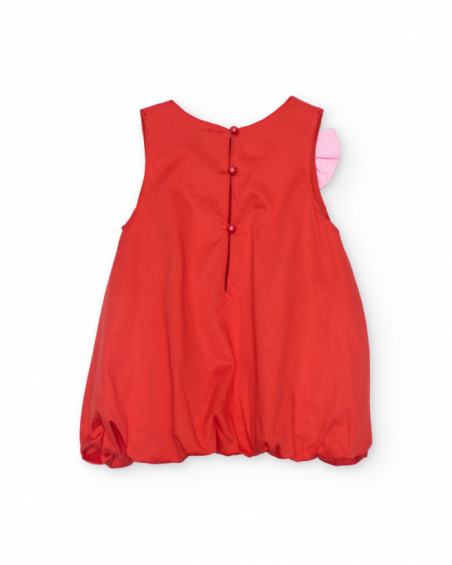 Vestido de menina em tecido plano com design de balão