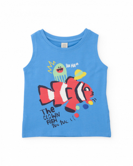 Camiseta de alças de menino em malha