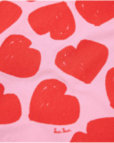 T-shirt de menina em malha com estampado de corações