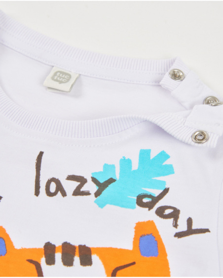 T-shirt de menino em malha com estampado grande