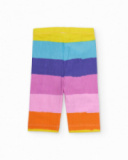 Leggings de menina em malha com tecido elástico