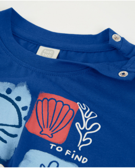 Camiseta de menina em malha com nó decorativo na bainha