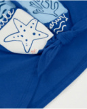 Camiseta de menina em malha com nó decorativo na bainha