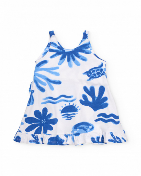 Vestido de menina em malha com laço lateral