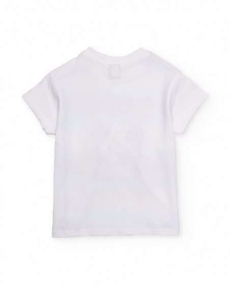 Camiseta de menino em malha com divertido design frontal