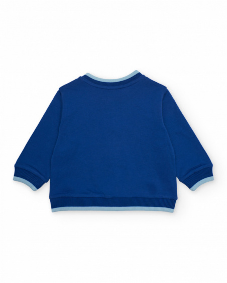 Sweatshirt de menino em malha com fecho de correr