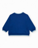 Sweatshirt de menino em malha com fecho de correr