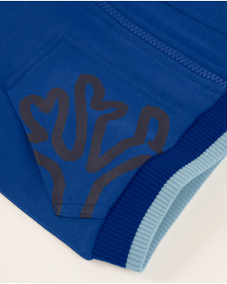 Sweatshirt de menino em malha com fecho de correr