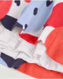 Vestido de menina em tecido plano com mangas bufantes