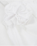 Blusa de menina em tecido plano com aplique de flor
