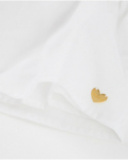 Blusa de menina em tecido plano com aplique de flor