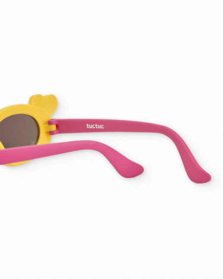 Óculos de sol de menina com detalhes em forma de coração