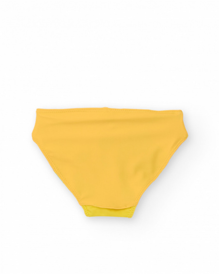 Cuequinha de biquíni de menina em malha com design reversível