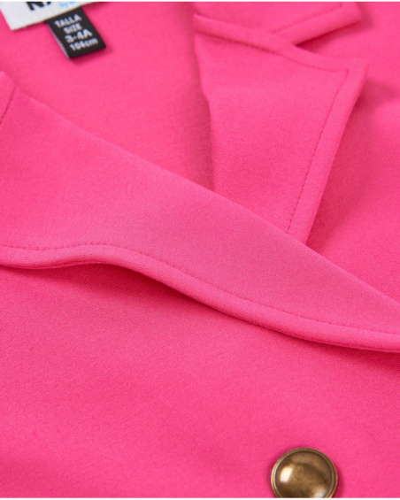 Blazer de menina em malha com design cruzado