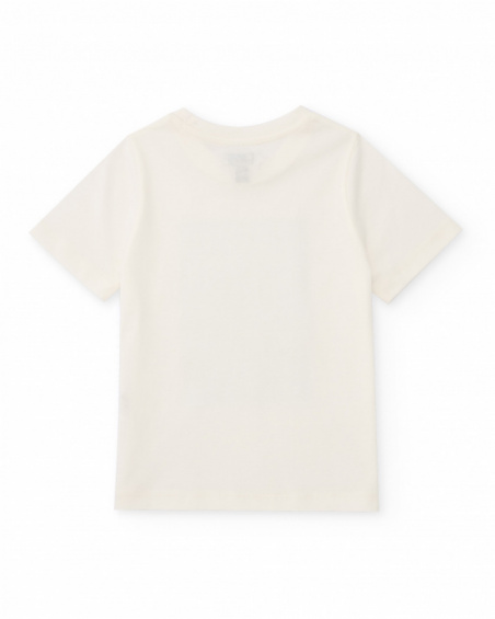 T-shirt de menino em malha com estampado fotográfico