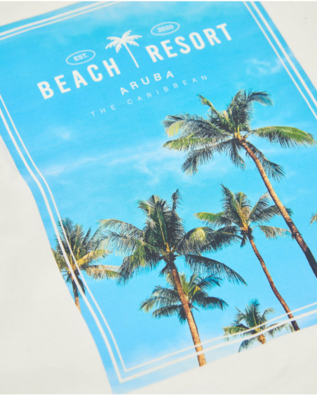 T-shirt de menino em malha com estampado fotográfico