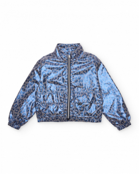 Casaco de menina liso com design animal print