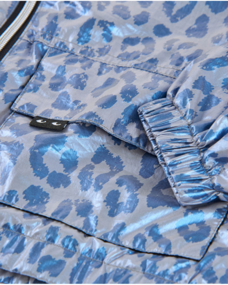 Casaco de menina liso com design animal print