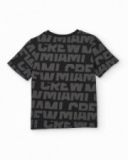 T-shirt de menino em malha com aplicação central em 3D