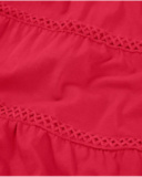 Vestido de menina em malha com detalhes de renda