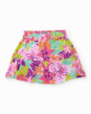 Saia de menina em malha com um chamativo design floral