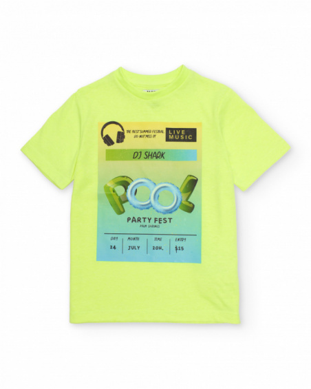 T-shirt de menino em malha com design frontal