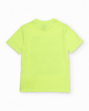 T-shirt de menino em malha com design frontal