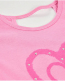 T-shirt de menina em malha com apliques brilhantes