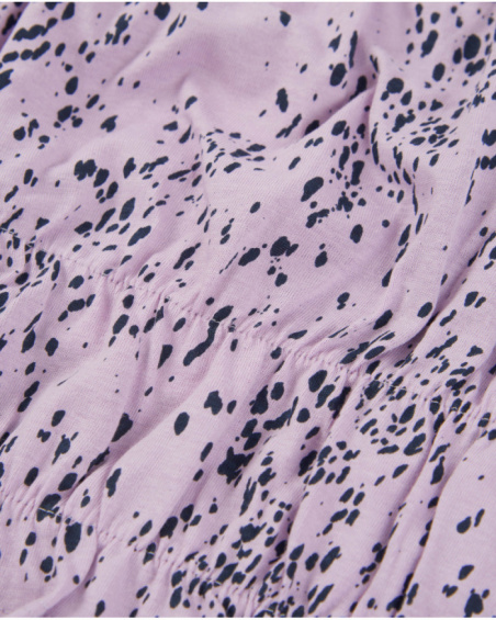 Top de menina em malha com estampado de pintas