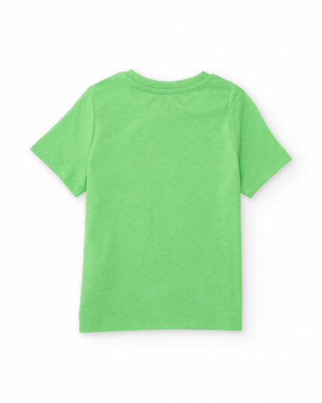 T-shirt de menino em malha com tubarão DJ