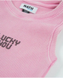 Vestido de menina em malha canelada elástica