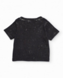 T-shirt de menina em malha com efeito lavado