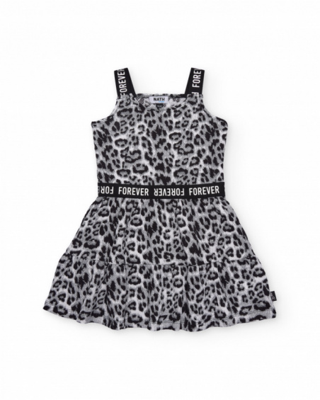 Vestido de menina em tecido plano com alças elásticas