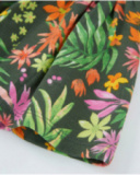 Saia de menina em malha com cintura franzida