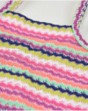 Top de menina em malha com estampado zig zag