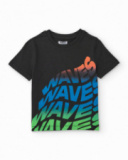 Conjunto de menino em malha com estampado degradé