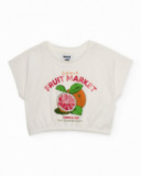 Conjunto de menina em malha com acabamento delicado