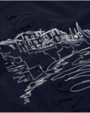 T-shirt de menino em malha com ilustração costeira