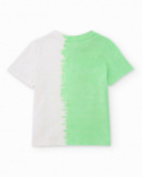 T-shirt de menino em malha com efeito degradé